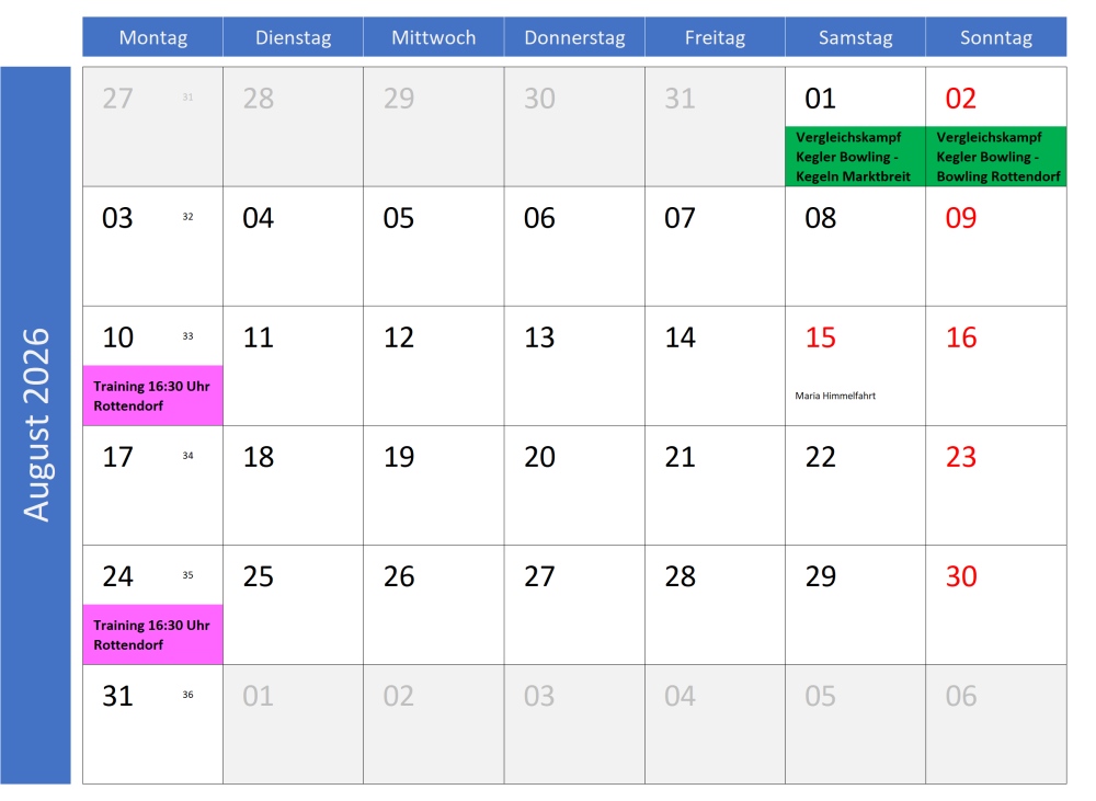 Termine August