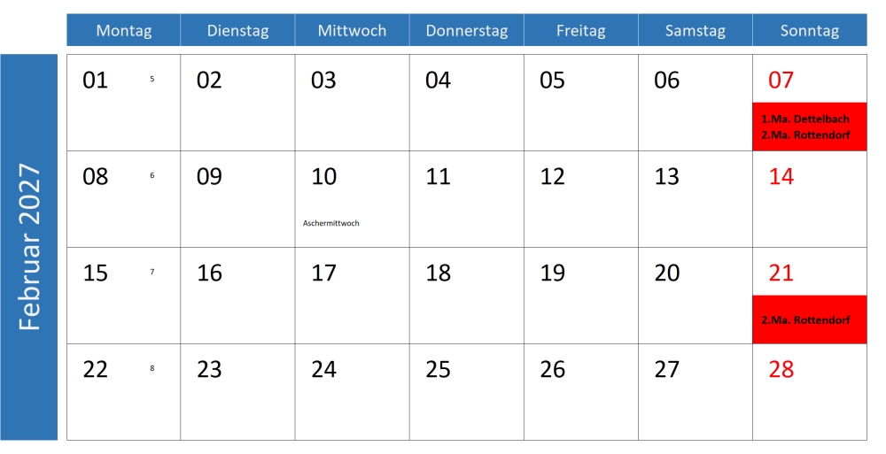 Termine Februar