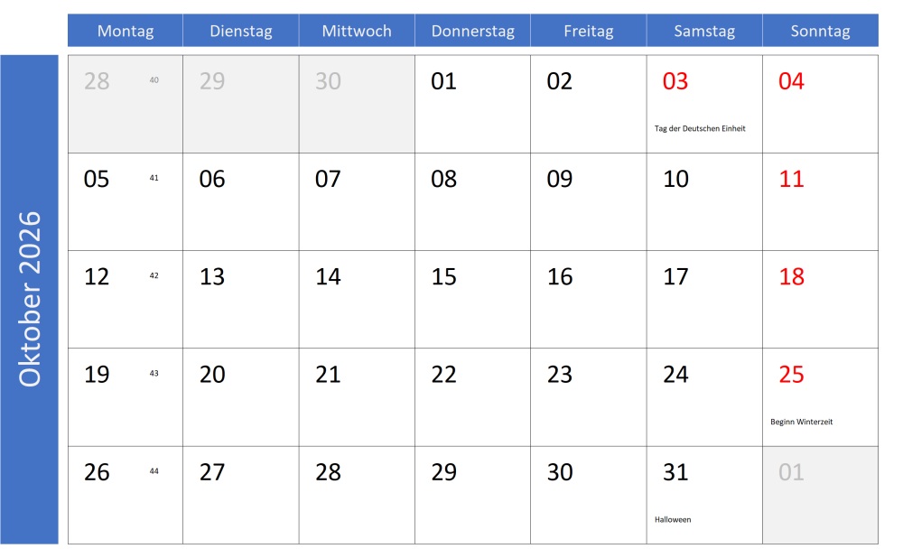 Termine Oktober