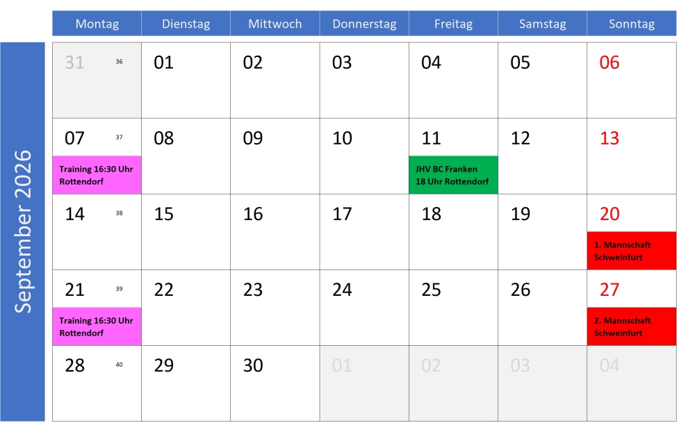 Termine September